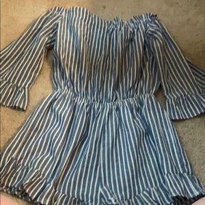 Striped romper